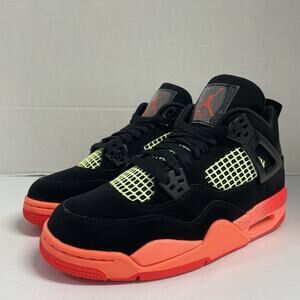 Air Jordan 4 Retro GS Black Infrared II1271 001 Size 5 Y Kids Size 6.5 Women Red